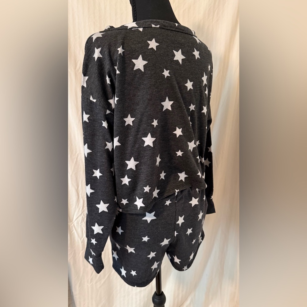 Olivia Rae Black Knit 2 piece pajama set
